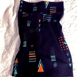 Black Geometric Print LuLaRoe Cassie Skirt